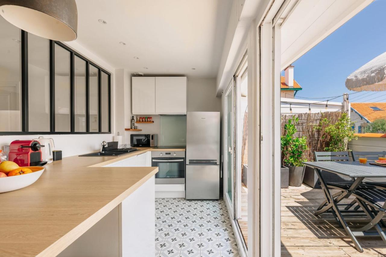Апартаменты Little Bibi Terrace - Cote Des Basques And Private Garage Биарриц Экстерьер фото