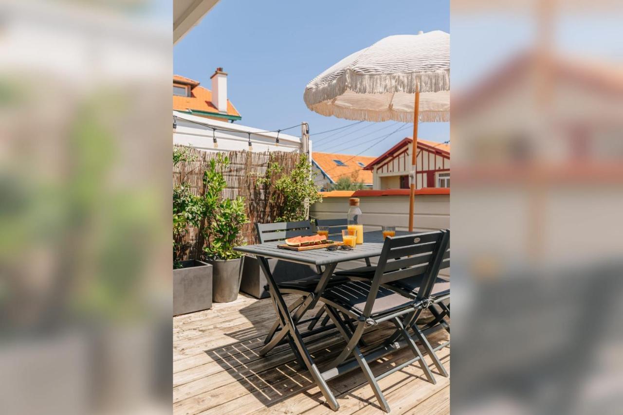 Апартаменты Little Bibi Terrace - Cote Des Basques And Private Garage Биарриц Экстерьер фото